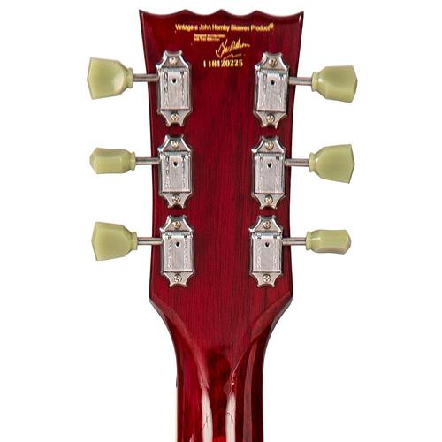 Vintage LVS6 ReIssued Electric Guitar ~ Left Hand Cherry Red - Aron Soitin