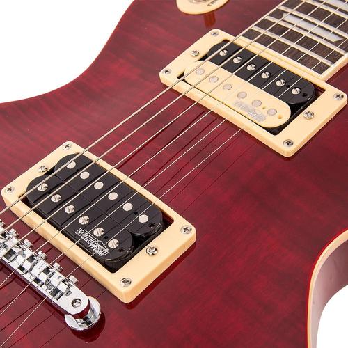 Vintage V100TWR ReIssued Les Paul Flamed Trans Wine Red sähkökitara - Aron Soitin