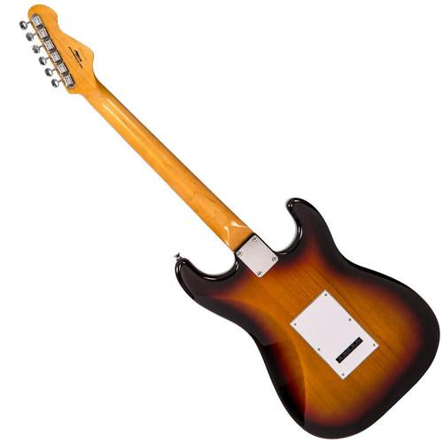 Vintage LV6SSB ReIssued Electric Guitar ~ Left Hand Sunset Sunburst - Aron Soitin