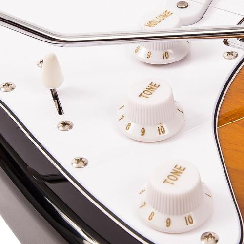 Vintage LV6SSB ReIssued Electric Guitar ~ Left Hand Sunset Sunburst - Aron Soitin