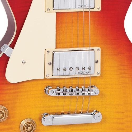 Vintage LV100CS Reissued Les Paul Cherry Sunburst vasenkätinen sähkökitara - Aron Soitin