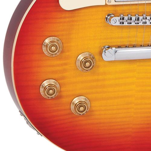Vintage LV100CS Reissued Les Paul Cherry Sunburst vasenkätinen sähkökitara - Aron Soitin
