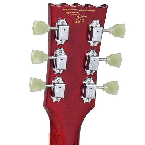 Vintage LV100CS Reissued Les Paul Cherry Sunburst vasenkätinen sähkökitara - Aron Soitin