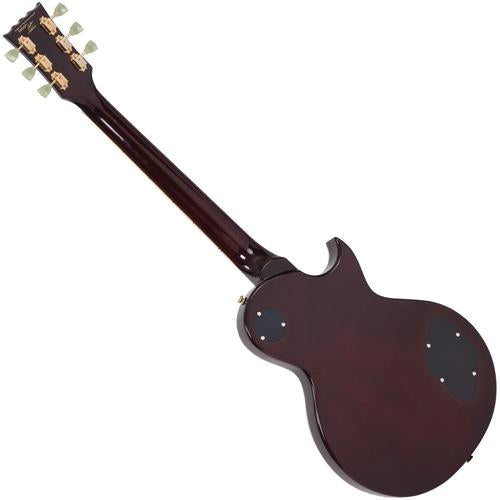 Vintage LV100TSB ReIssued Les Paul Tobacco Sunburst vasenkätinen sähkökitara - Aron Soitin