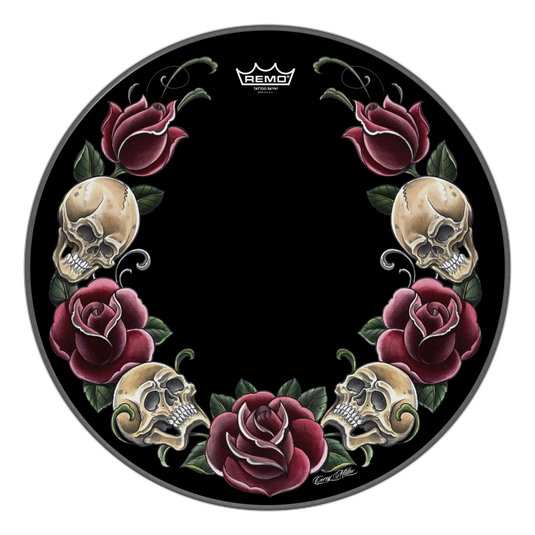 REMO 22" Powerstroke 3 Skyndeep Rock & Roses - Aron Soitin