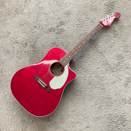 Fender Sonoran SCE Electro Acoustic Guitar, Candy Apple Red (used)