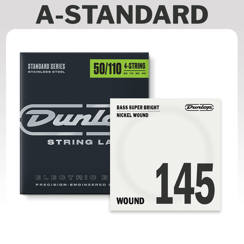 Dunlop 50-145t 5-kielisen basson kielet, Stainless Steel