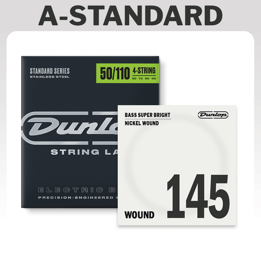 Dunlop 50-145t 5-kielisen basson kielet, Stainless Steel