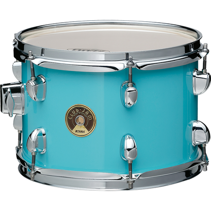 Tama Club Jam Aqua Blue telineillä ja tuolilla