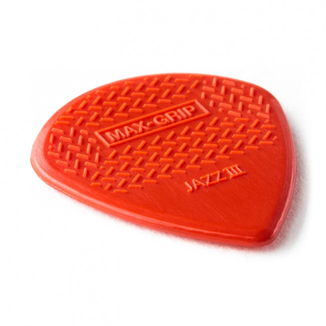 Dunlop Nylon Max Grip Jazz III punainen - Aron Soitin