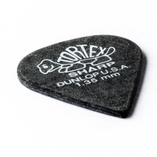Dunlop Tortex Sharp -plektrat 1.35 mm, 12 kpl - Aron Soitin