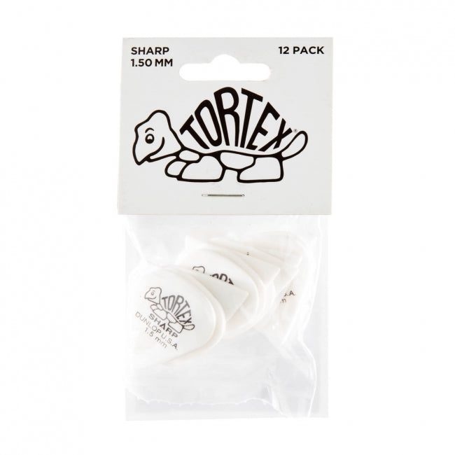 Dunlop Tortex Sharp -plektrat 1.50 mm, 12 kpl - Aron Soitin