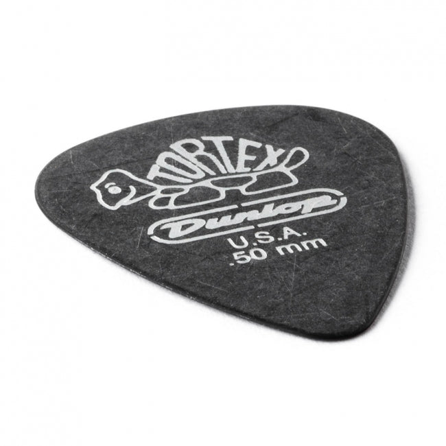 Dunlop Tortex Pitch Black -plektrat 0.50mm, 12kpl - Aron Soitin