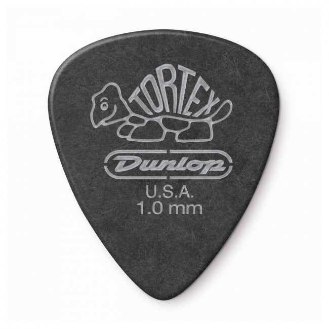 Dunlop Tortex Pitch Black -plektrat 1.00mm, 12kpl - Aron Soitin