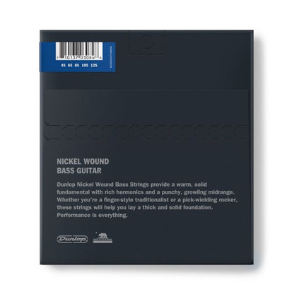 Dunlop Nickel Wound Bass 45-125 5-kielisen kielet - Aron Soitin
