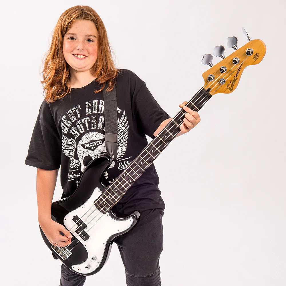 Encore EBP-LHE4BLK Bass Guitar Pack Left Hand Black - Aron Soitin