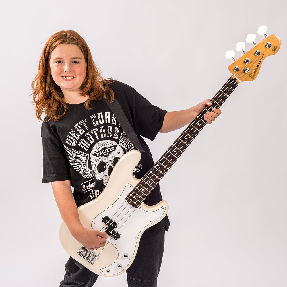Encore EBP-E4VW Bass Guitar Pack Vintage White - Aron Soitin