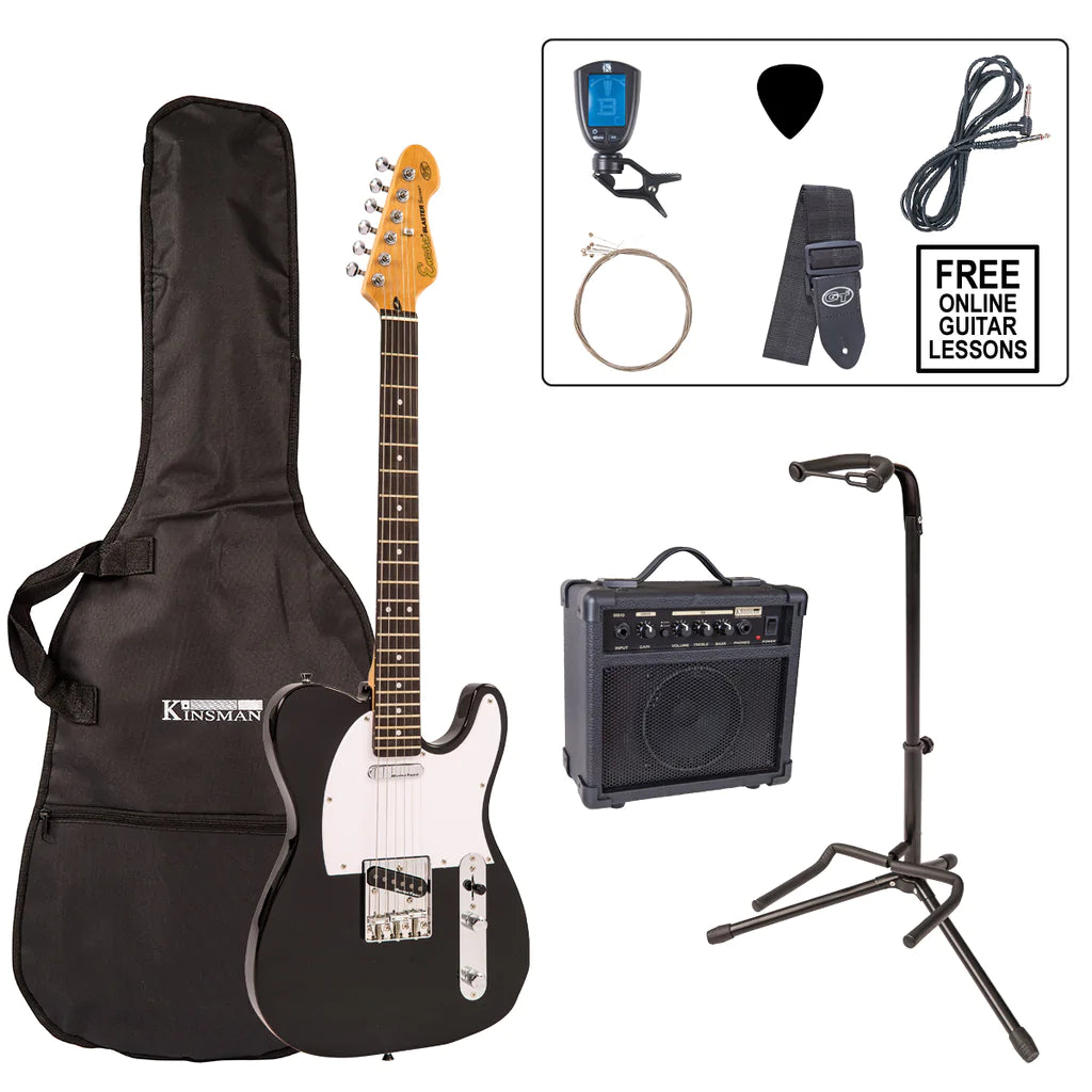 Encore EBP-E2BLK Electric Guitar Pack Gloss Black - Aron Soitin