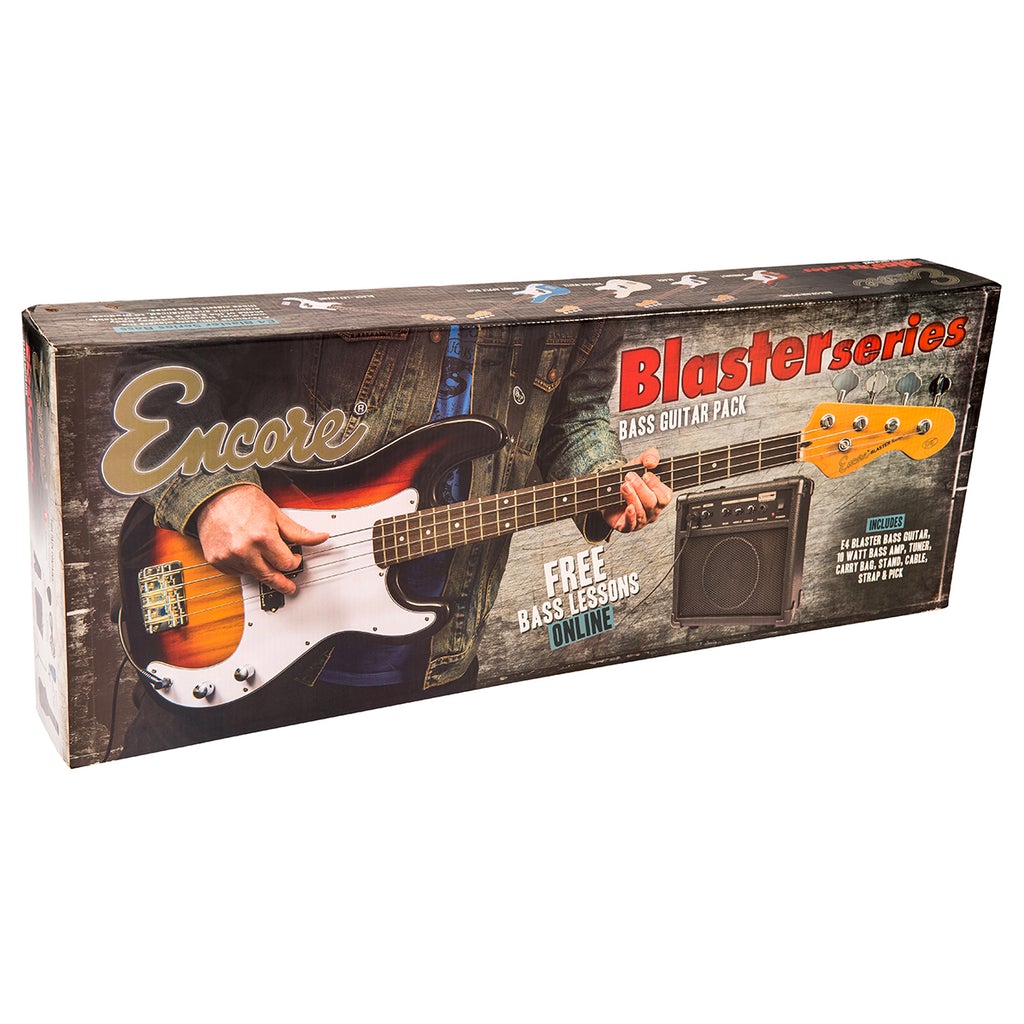Encore EBP-LHE4BLK Bass Guitar Pack Left Hand Black - Aron Soitin