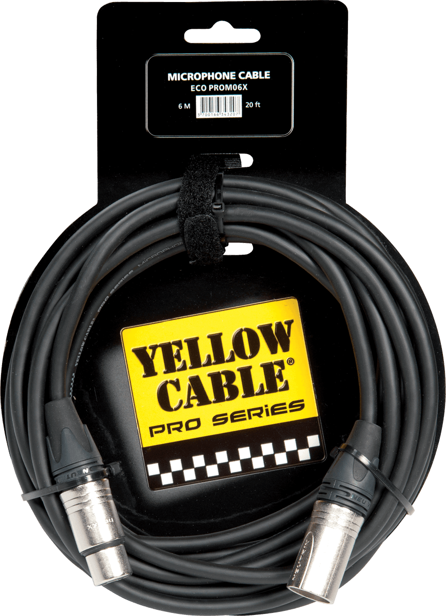 Yellow Cable ECO PROM06X Neutrik XLR Uros/XLR Naaras 6 m - Aron Soitin