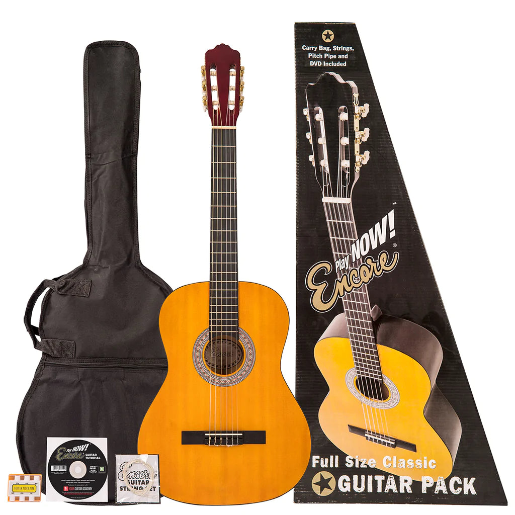 Encore ENC44OFT Full Size Classic Guitar Outfit Natural - Aron Soitin