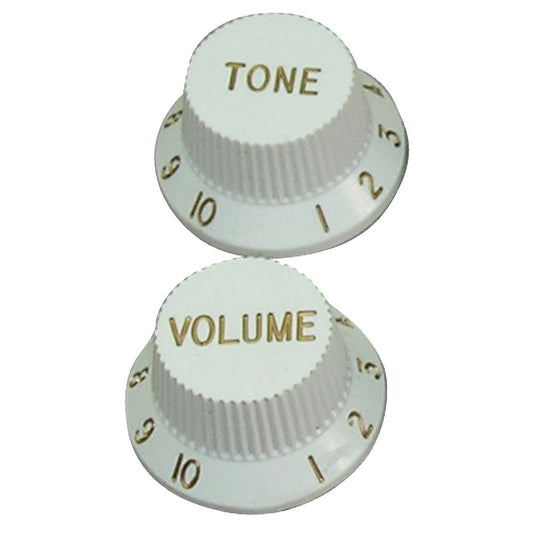 Guitar Tech GT506 Control Knobs ~ White - Aron Soitin