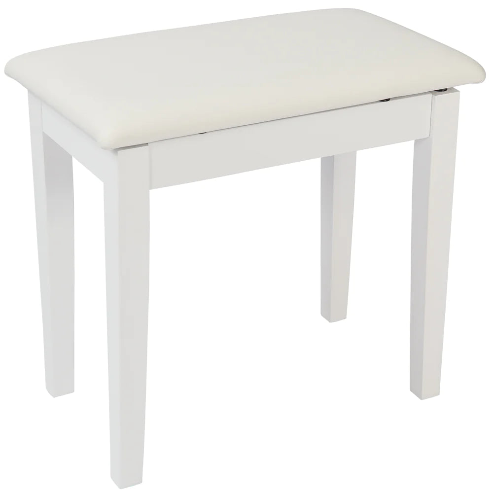 Kinsman Piano Bench with Storage ~ Satin White - Aron Soitin