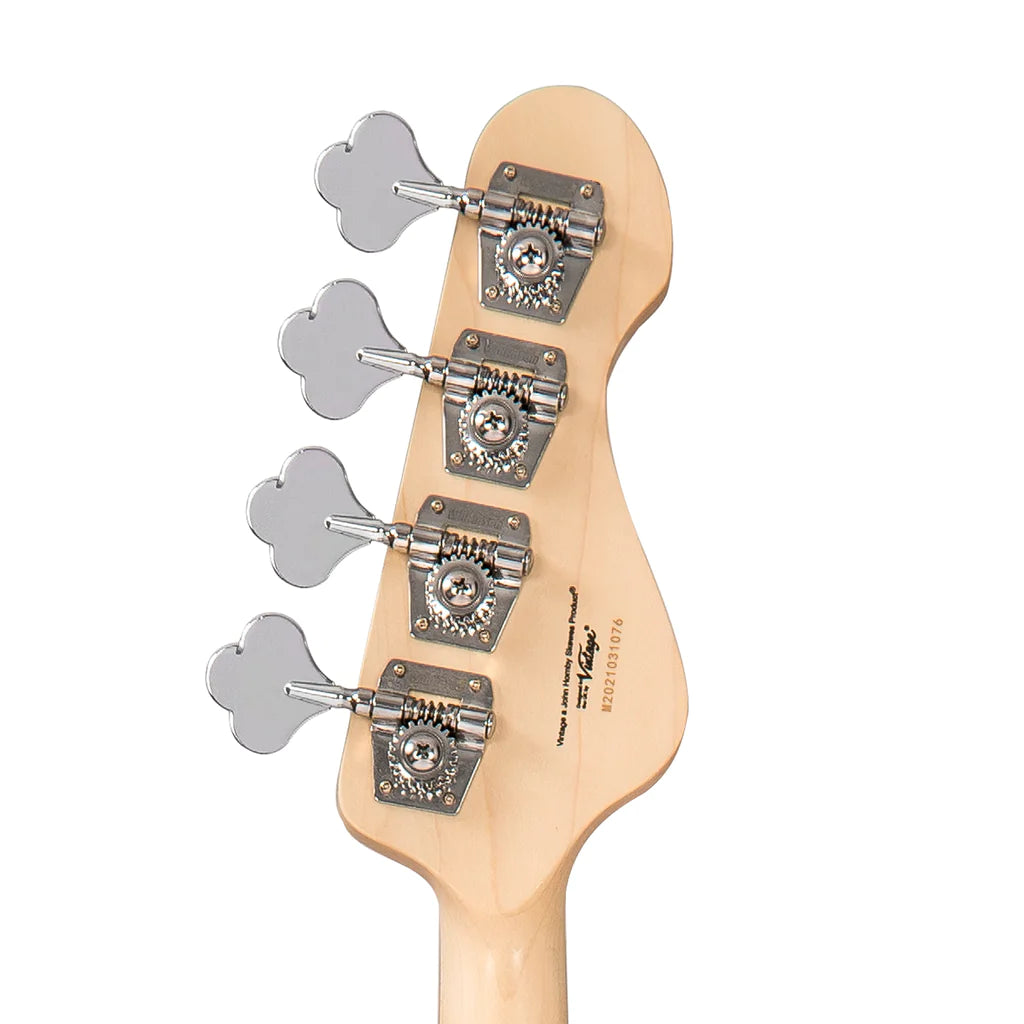 Vintage LVJ74NAT Reissued Maple Fingerboard Bass ~ Natural Ash - Left Hand - Aron Soitin