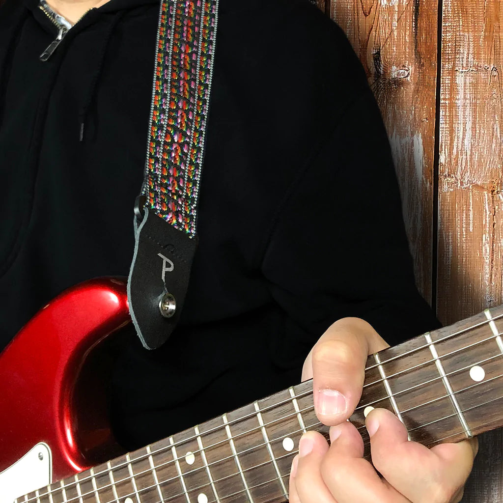 Perri's 2" Retro Hootenanny Poly Guitar Strap ~ Multi Colour - Aron Soitin