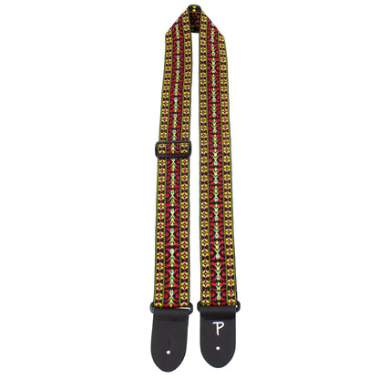 Perri's 2" Retro Hootenanny Poly Guitar Strap ~ Yellow Red - Aron Soitin