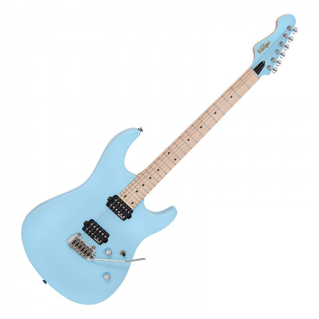 Vintage V6M24 ReIssued Electric Guitar ~ Laguna Blue - Aron Soitin
