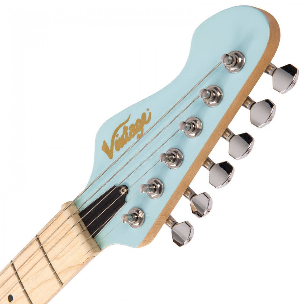 Vintage V6M24 ReIssued Electric Guitar ~ Laguna Blue - Aron Soitin