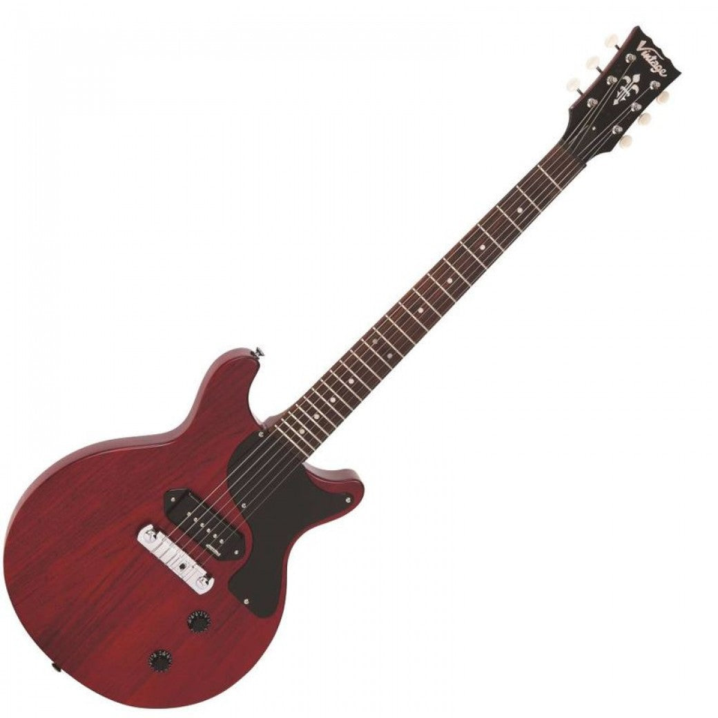 Vintage V130CRS ReIssued Satin Cherry sähkökitara - Aron Soitin