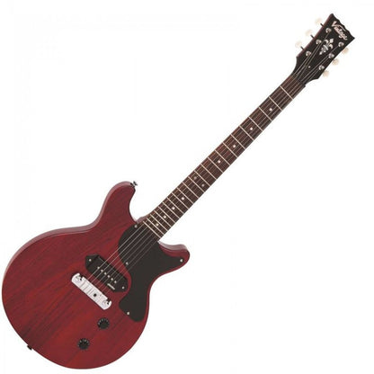 Vintage V130CRS ReIssued Satin Cherry sähkökitara - Aron Soitin
