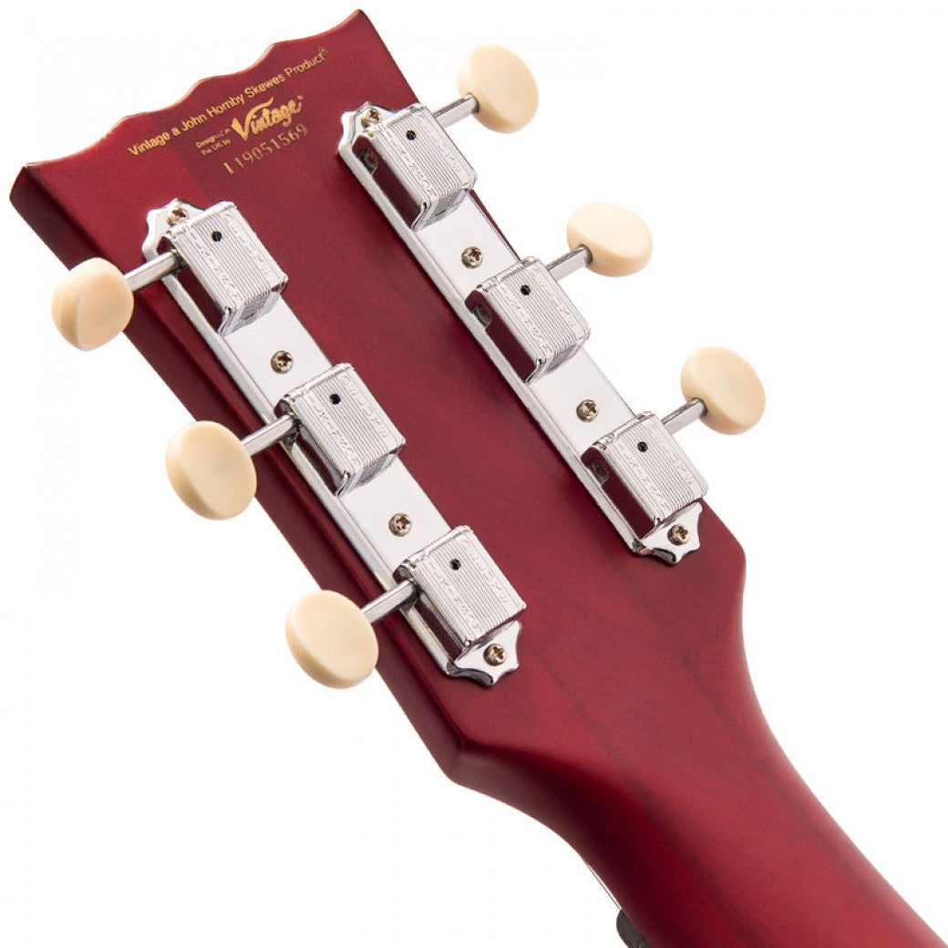 Vintage V130CRS ReIssued Satin Cherry sähkökitara - Aron Soitin