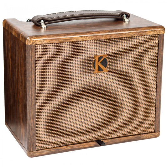 Kinsman KAA25 25w Acoustic Amp kaiutin verkko- ja akkuvirralla, bluetooth ~ puuta - Aron Soitin