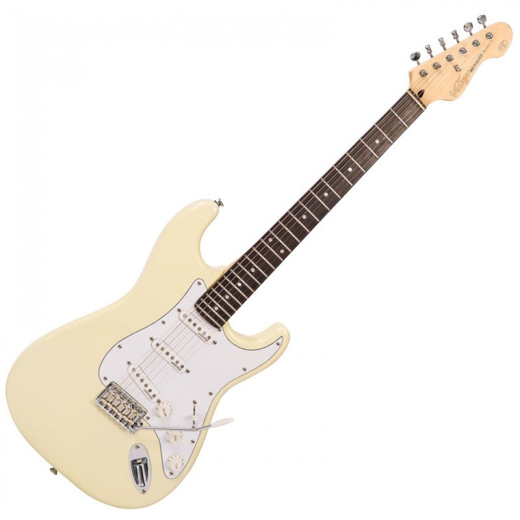Vintage V6VW ReIssued Electric Guitar ~ Vintage White - Aron Soitin