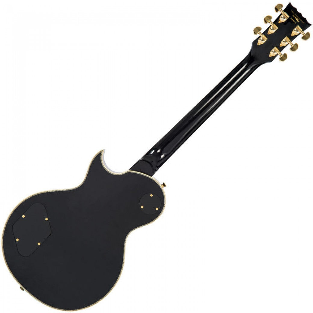 Vintage V100PBB ReIssued Les Paul P90 Gloss Black sähkökitara - Aron Soitin