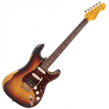 Vintage V6H ICON Electric Guitar ~ Distressed Tobacco Sunburst - Aron Soitin