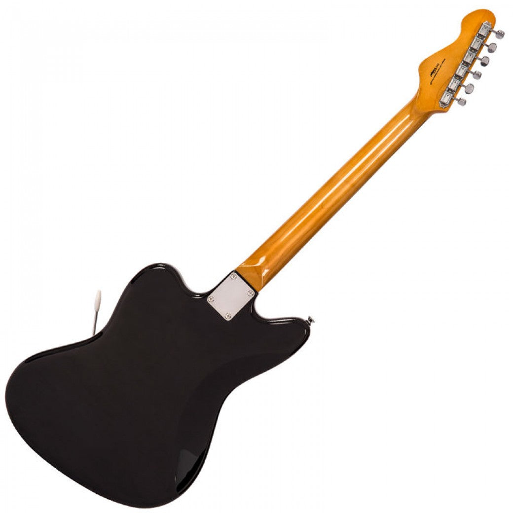 Vintage V65 ReIssued Vibrato Electric Guitar ~ Gloss Black - Aron Soitin