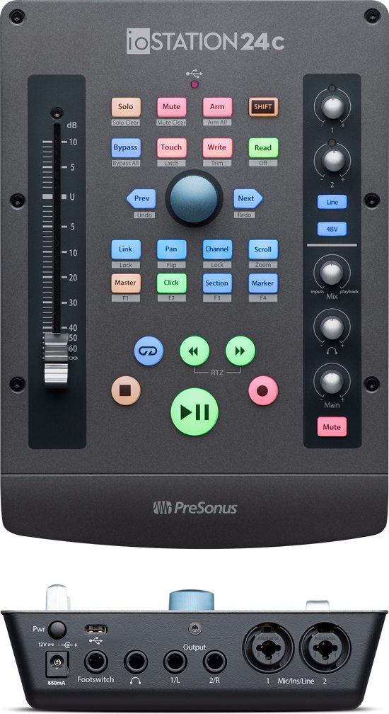 Presonus iOstation 24C audio interface with Faderport - Aron Soitin