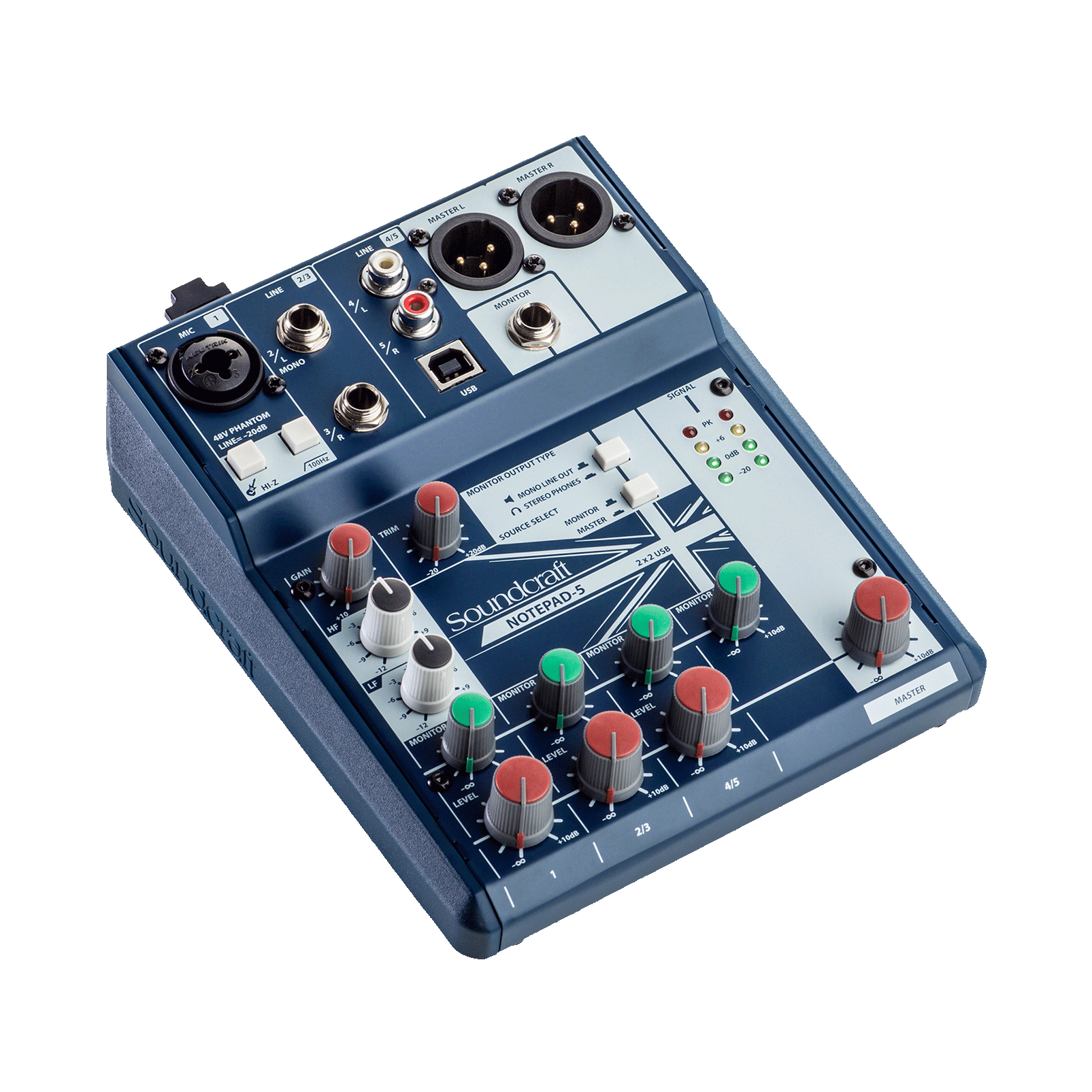 Soundcraft Notepad-5 analogimikseri USB I/O-liitännällä - Aron Soitin