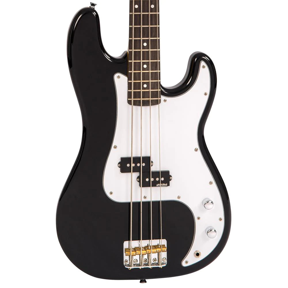 Vintage V4 ReIssued Bass Guitar - Boulevarde Black - Aron Soitin