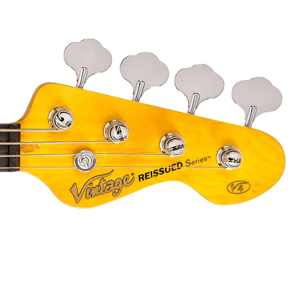 Vintage V4 ReIssued Bass Guitar - Boulevarde Black - Aron Soitin
