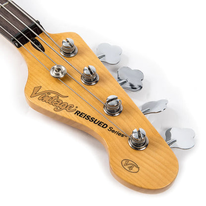 Vintage V4 ReIssued Bass Guitar - Boulevarde Black - Aron Soitin