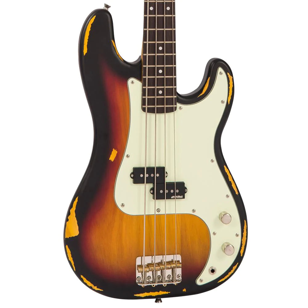 Vintage V4 ICON Bass ~ Distressed Sunset Sunburst - Aron Soitin