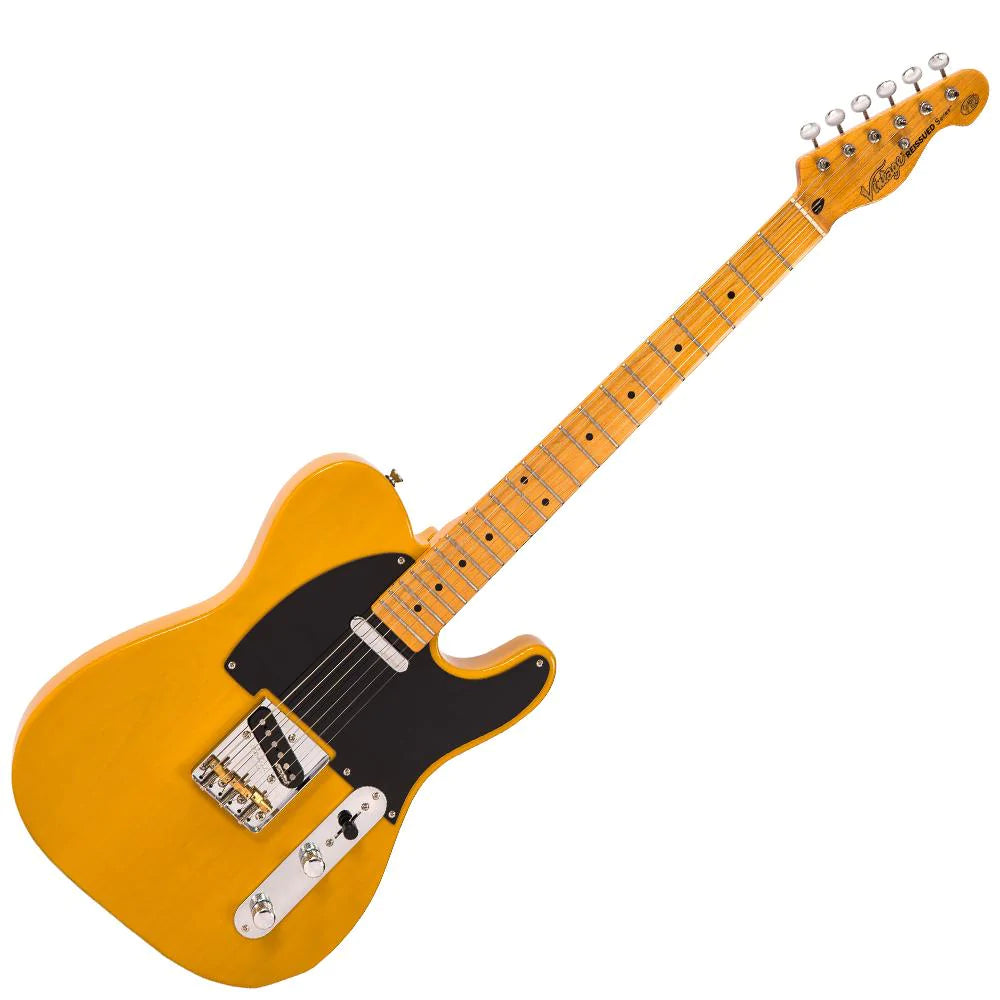 Vintage V52 ReIssued Electric Guitar ~ Butterscotch - Aron Soitin
