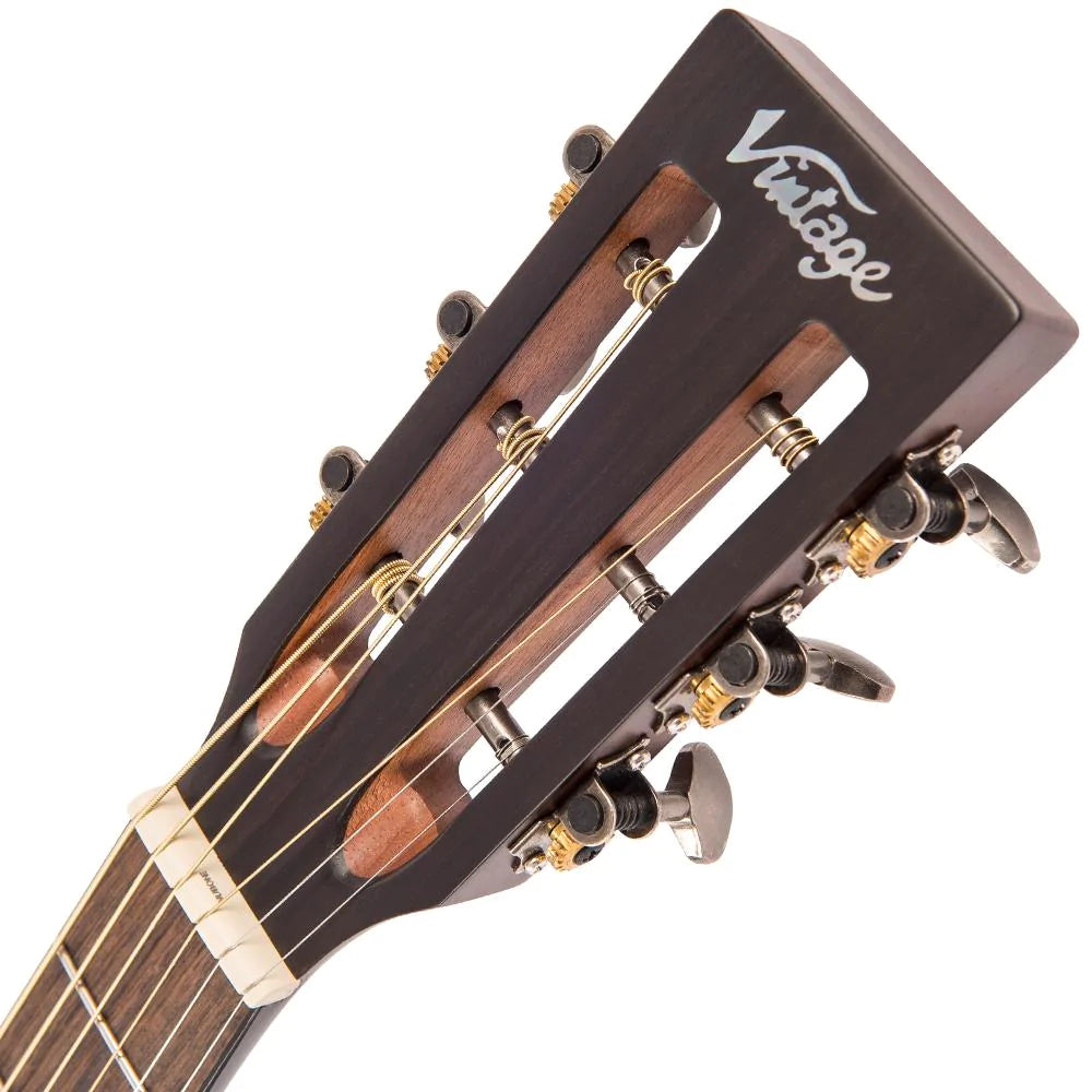 Vintage Historic Series 'Drop Shoulder' Acoustic Guitar ~ Aged Finish - Aron Soitin