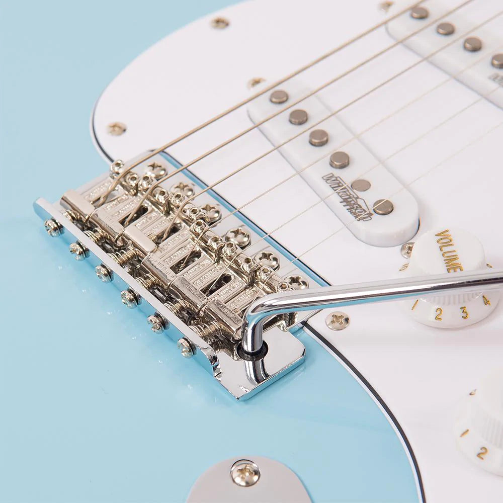 Vintage V6LB ReIssued Electric Guitar ~ Laguna Blue - Aron Soitin