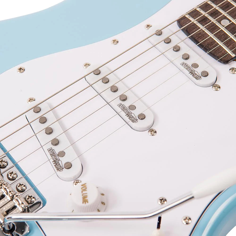 Vintage V6LB ReIssued Electric Guitar ~ Laguna Blue - Aron Soitin